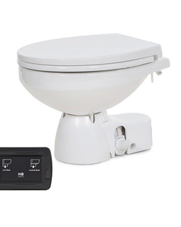 Jabsco Quiet Flush E2 Raw Water Toilet Regular Bowl - 24V  Soft Close Lid [38245-4194RSP]