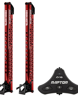 Minn Kota Raptor Bundle Pair - 10' Red Shallow Water Anchors w/Active Anchoring  Footswitch Included [1810632/PAIR]