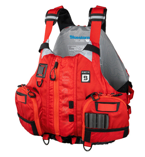 Bluestorm Kinetic Kayak Fishing Vest - Nitro Red - S/M [BS-409-RED-S/M]