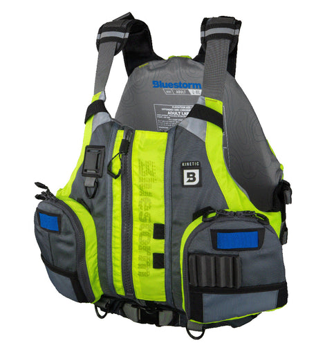 Bluestorm Kinetic Kayak Fishing Vest - Hi-Vis - S/M [BS-409-HVS-S/M]