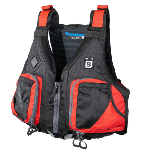 Bluestorm Motive Kayak Fishing Vest - Nitro Red - S/M [BS-248-RDD-S/M]