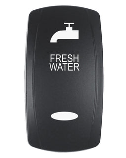 Pacer Actuator - 'FRESH WATER' f/V Series Contura Switches - Black - Laser Etched (Top/Bottom Light) [EV2LE-FRSH]