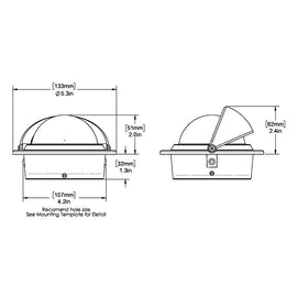 Ritchie F-83W Voyager Compass - Flush Mount - White [F-83W]