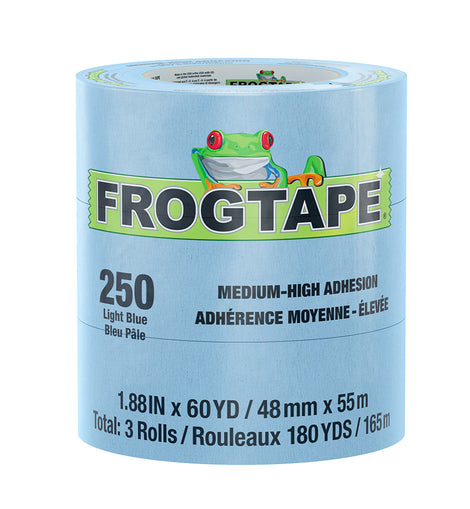 FrogTape CP 250 Medium-High Adhesion Masking Tape - 48MM x 55M x 3-Pack - Light Blue - Rated for 250F [105329]