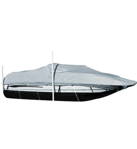 Carver Performance Poly-Guard Styled-to-Fit Boat Cover f/20.5 Sterndrive Deck Boats w/Walk-Thru Windshield - Grey [95120P-10]