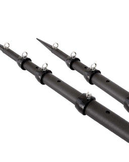 Tigress XD 3K Carbon Fiber Telescoping Outrigger Poles - 21 - Matte Black/ Black - Pair [88679-3]