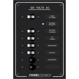 Paneltronics Standard AC 6 Position Breaker Panel & Main [9982305B]