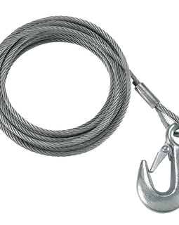 Fulton 7/32" x 50' Galvanized Winch Cable and Hook - 5,600 lbs. Breaking Strength [WC750 0100]