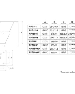 Scanstrut APT6002 Aluminum PowerTower Open Array Radar Mount - 6" Aft Leaning [APT6002]