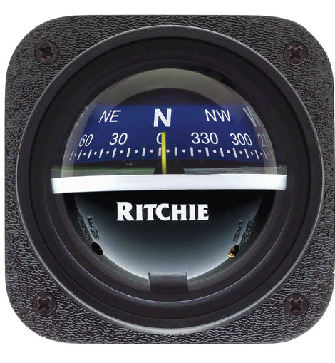 Ritchie V-537B Explorer Compass - Bulkhead Mount - Blue Dial [V-537B]