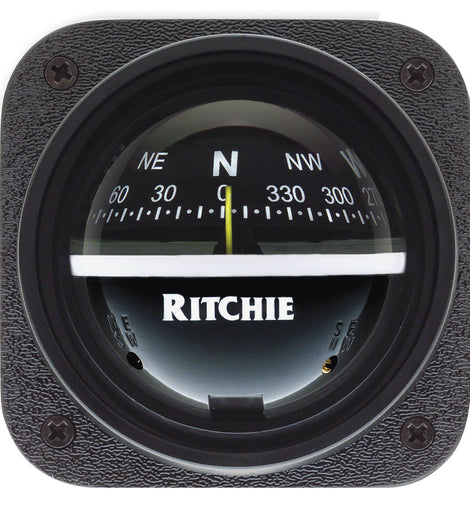 Ritchie V-537 Explorer Compass - Bulkhead Mount - Black Dial [V-537]