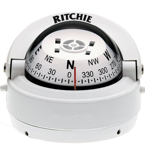 Ritchie S-53W Explorer Compass - Surface Mount - White [S-53W]