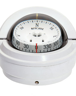 Ritchie S-87W Voyager Compass - Surface Mount - White [S-87W]