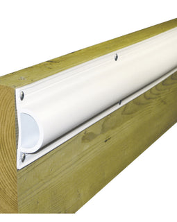 Dock Edge Standard "D" PVC Profile 16ft Roll - White [1190-F]