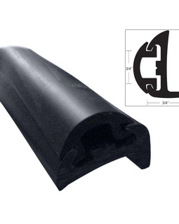 TACO Semi-Rigid Rub Rail Kit - Black w/Black Insert - 50' [V11-9795BBK50D-2]