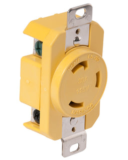 Marinco 305CRR 30A Receptacle - Yellow - 125V [305CRR]