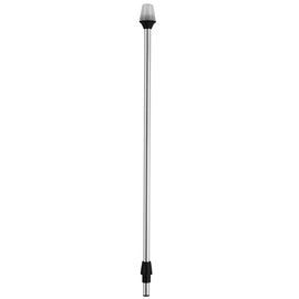 Attwood Frosted Globe All-Around Pole Light w/2-Pin Locking Collar Pole - 12V - 30" [5110-30-7]