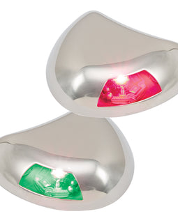 Perko Stealth Series LED Side Lights - Horizontal Mount - Red/Green [0616DP2STS]