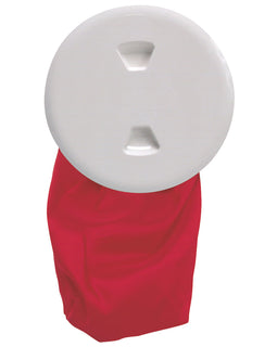 Beckson 5" Stow-Away Deck Plate - White w/12" Bag [DP50BW]