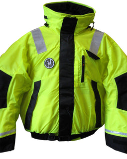 First Watch AB-1100 Flotation Bomber Jacket - Hi-Vis Yellow/Black - Large [AB-1100-HV-L]