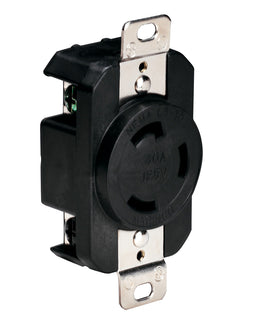 Marinco 305CRRB 125V 30Amp Locking Receptacle - Black [305CRRB]