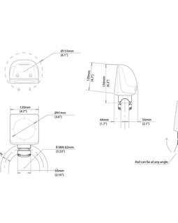 Scanstrut Scanpod Single Instrument Pod Rail Mount - Cut f/Standard Instrument - Fits 1" - 1.33" Rails [SPR-1I-RM]