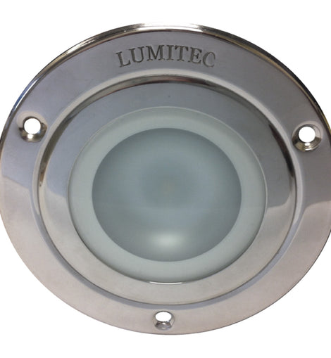 Lumitec Shadow - Flush Mount Down Light - Polished SS Finish - 3-Color Red/Blue Non Dimming w/White Dimming [114118]