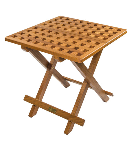 Whitecap Teak Grate Top Fold-Away Table [60030]