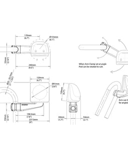 Scanstrut Scanpod Single Instrument Pod -Precut- Arm Mounted - Fits 1" - 1.3" Rails [SPR-1I-AM]