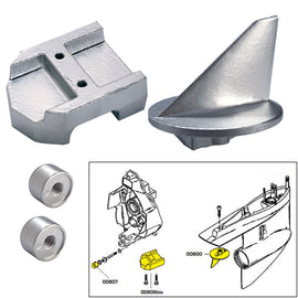 Tecnoseal Anode Kit w/Hardware - Mercury Alpha 1 Gen 1 - Magnesium [20800MG]