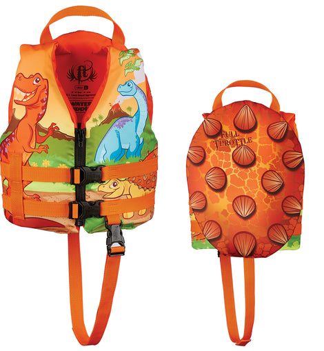 Full Throttle Water Buddies Life Vest - Child 30-50lbs - Dinosaurs [104300-200-001-15]