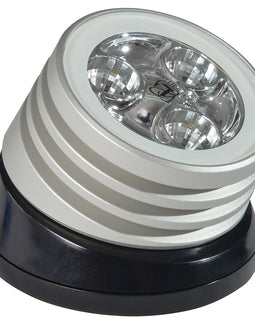 Lumitec Zephyr LED Spreader/Deck Light -Brushed, Black Base - White Non-Dimming [101326]