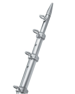 TACO 12' Silver/Silver Center Rigger Pole - 1-1/8" Diameter [OC-0432VEL116]