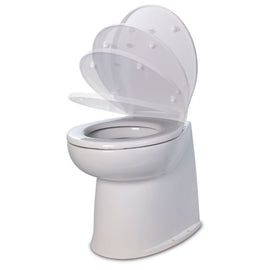 Jabsco 17" Deluxe Flush Raw Water Electric Toilet w/Soft Close Lid - 12V [58240-3012]