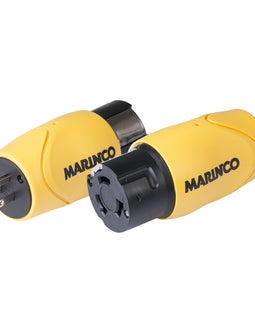 Marinco Straight Adapter - 15A Male Straight Blade to 50A 125/250V Female Locking [S15-504]