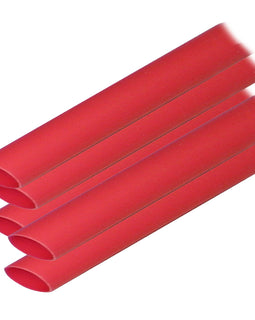 Ancor Adhesive Lined Heat Shrink Tubing (ALT) - 1/2" x 12" - 5-Pack - Red [305624]