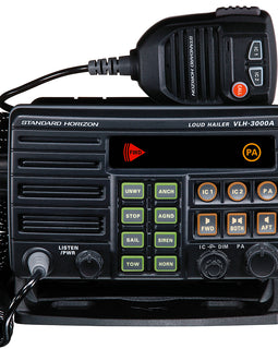 Standard Horizon VLH-3000A 30W Dual Zone PA/Loud Hailer/Fog w/Listen Back & 2 Optional Intercom Stations [VLH-3000A]