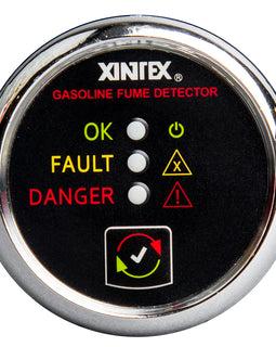 Fireboy-Xintex Gasoline Fume Detector - Chrome Bezel - 12/24V [G-1C-R]