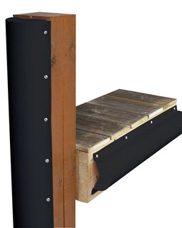 Dock Edge Piling Bumper - One End Capped - 6' - Black [1020-B-F]