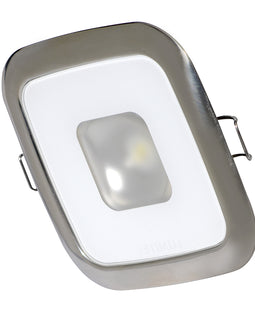 Lumitec Square Mirage Down Light - White Dimming, Red/Blue Non-Dimming - Polished Bezel [116118]