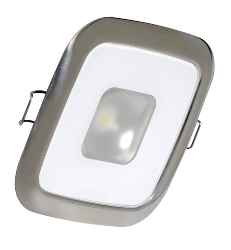 Lumitec Square Mirage Down Light - White Dimming, Red/Blue Non-Dimming - Polished Bezel [116118]