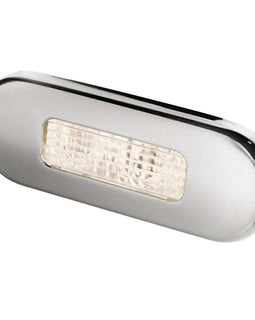 Hella Marine Surface Mount Oblong LED Courtesy Lamp - Warm White LED - Stainless Steel Bezel [980869401]