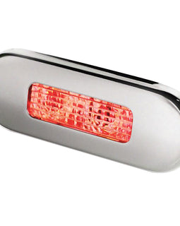 Hella Marine Surface Mount Oblong LED Courtesy Lamp - Red LED - Stainless Steel Bezel [980869501]