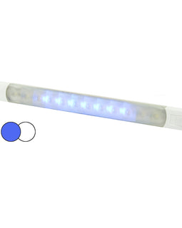 Hella Marine Surface Strip Light w/Switch - White/Blue LEDs - 12V [958121011]