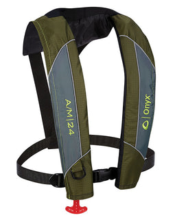 Onyx A/M-24 Automatic/Manual Inflatable PFD Life Jacket - Green [132000-400-004-18]