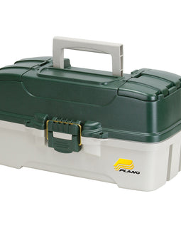 Plano 3-Tray Tackle Box w/Duel Top Access - Dark Green Metallic/Off White [620306]