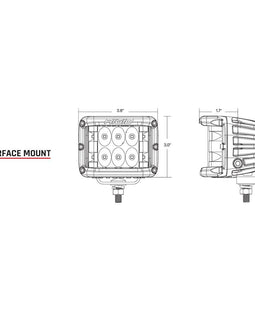 RIGID Industries D-SS PRO Flood LED Surface Mount - Pair - White [862113]