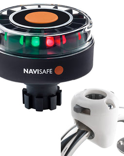 Navisafe Navilight Tricolor 2NM w/Navibolt Base  Rail Mount - White [342KIT3]