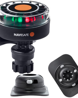 Navisafe Navilight 2NM Tricolor w/Navimount Base  RIB Mount - Black [340KIT2]