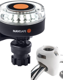 Navisafe Navilight 360 2NM White w/Navimount Base  Rail Mount - White [040KIT3]